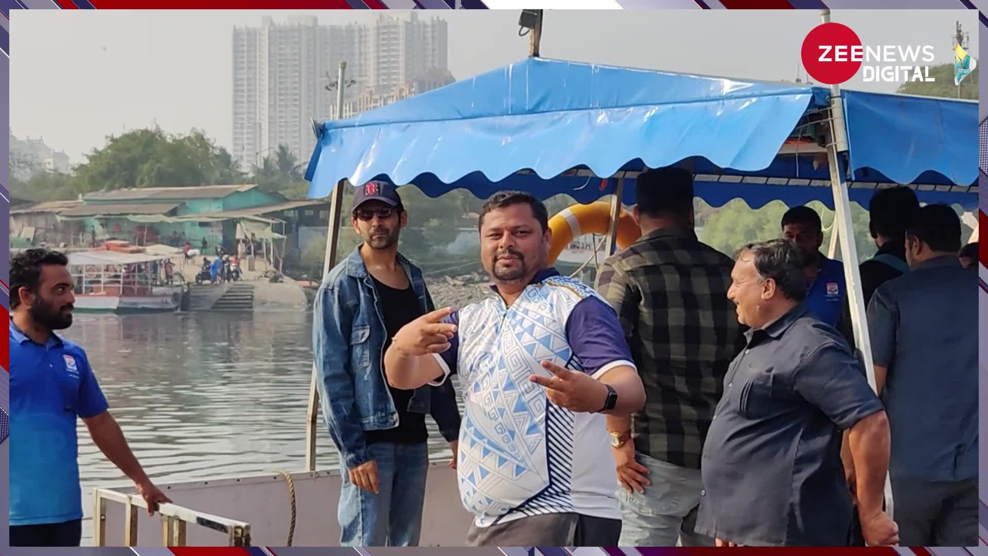 Shehzada' बन Jetty पर कुछ यूं सवार हुए Kartik Aaryan की वीडियो हो गया जमकर वायरल, फैंस ने भी बांधे तारीफों के पुल