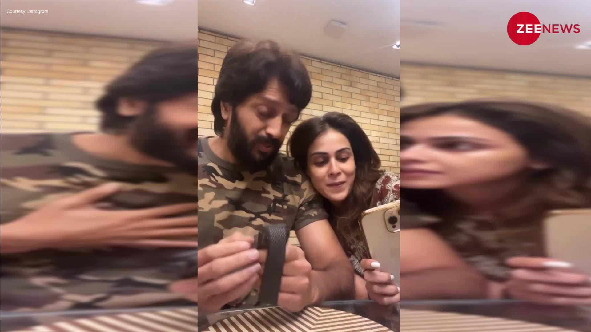 Riteish Deshmukh and Genelia Deshmukh: जेनेलिया ने सुनाया ऐसा जोक जिस पर रितेश की रुकी नही हंसी