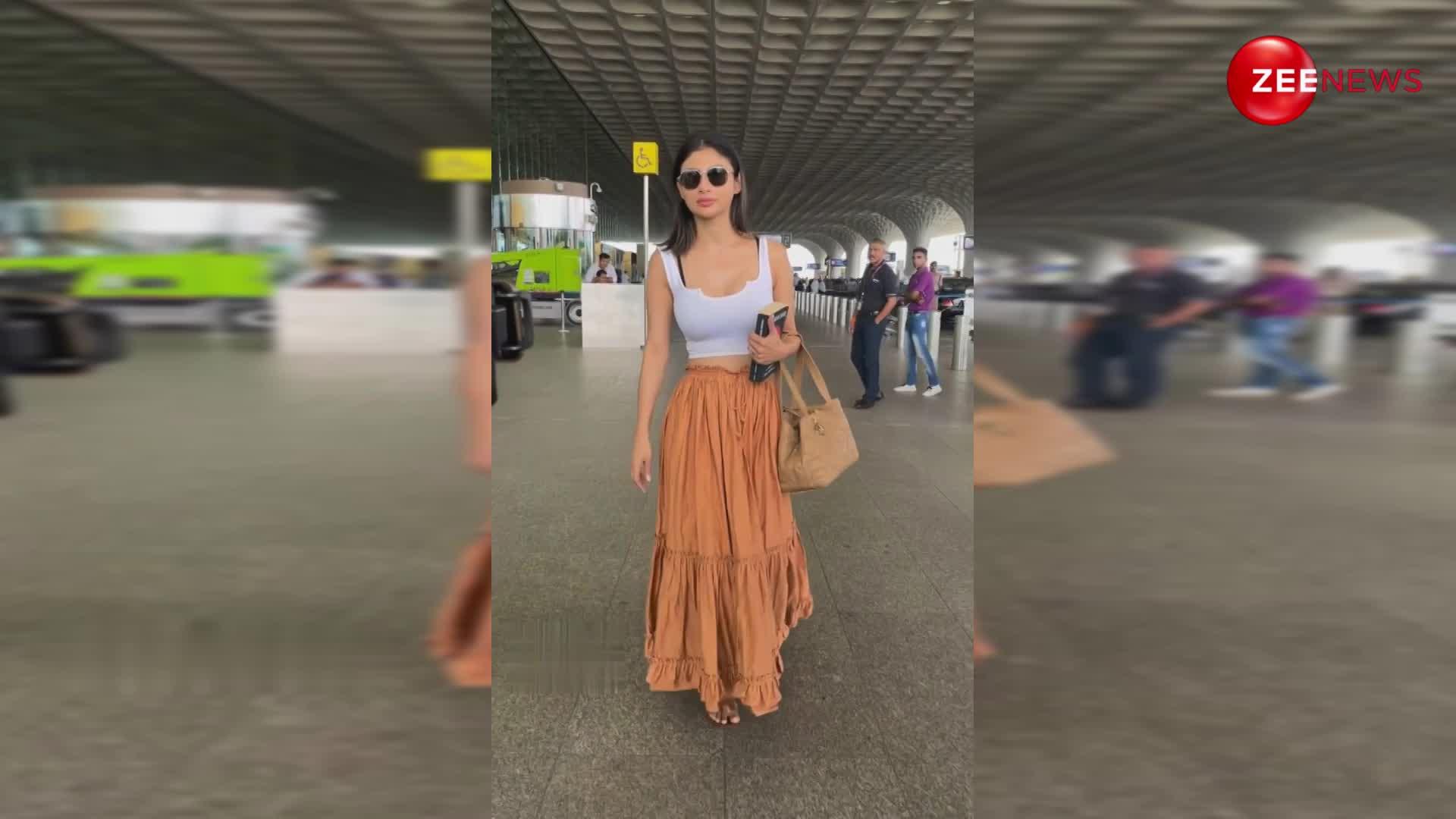 UFFF! Mouni Roy के एयरपोर्ट लुक से नजरें नहीं हटा पाएंगे आप, इलिगेंट ड्रेस में काट दिया बवाल