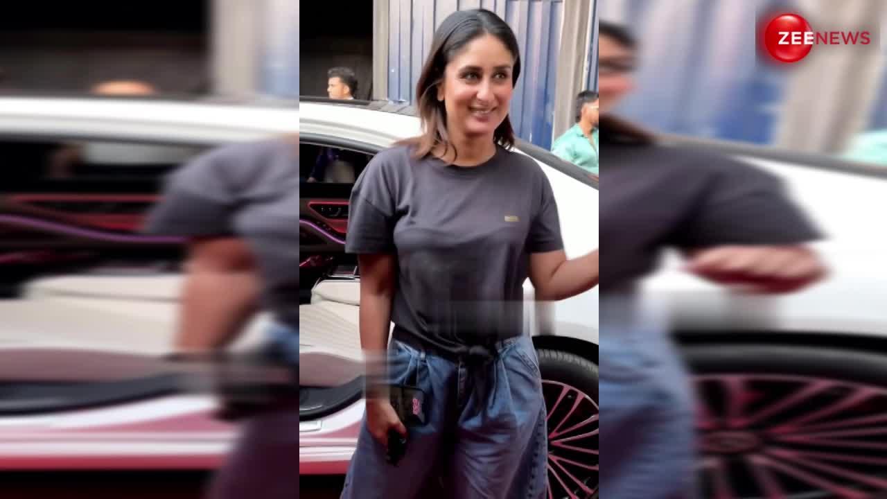 कैजुअल ब्लैक टी-शर्ट में नजर आई Kareena, लोगों ने बोला- हाय! बेबो ने चुराया दिल