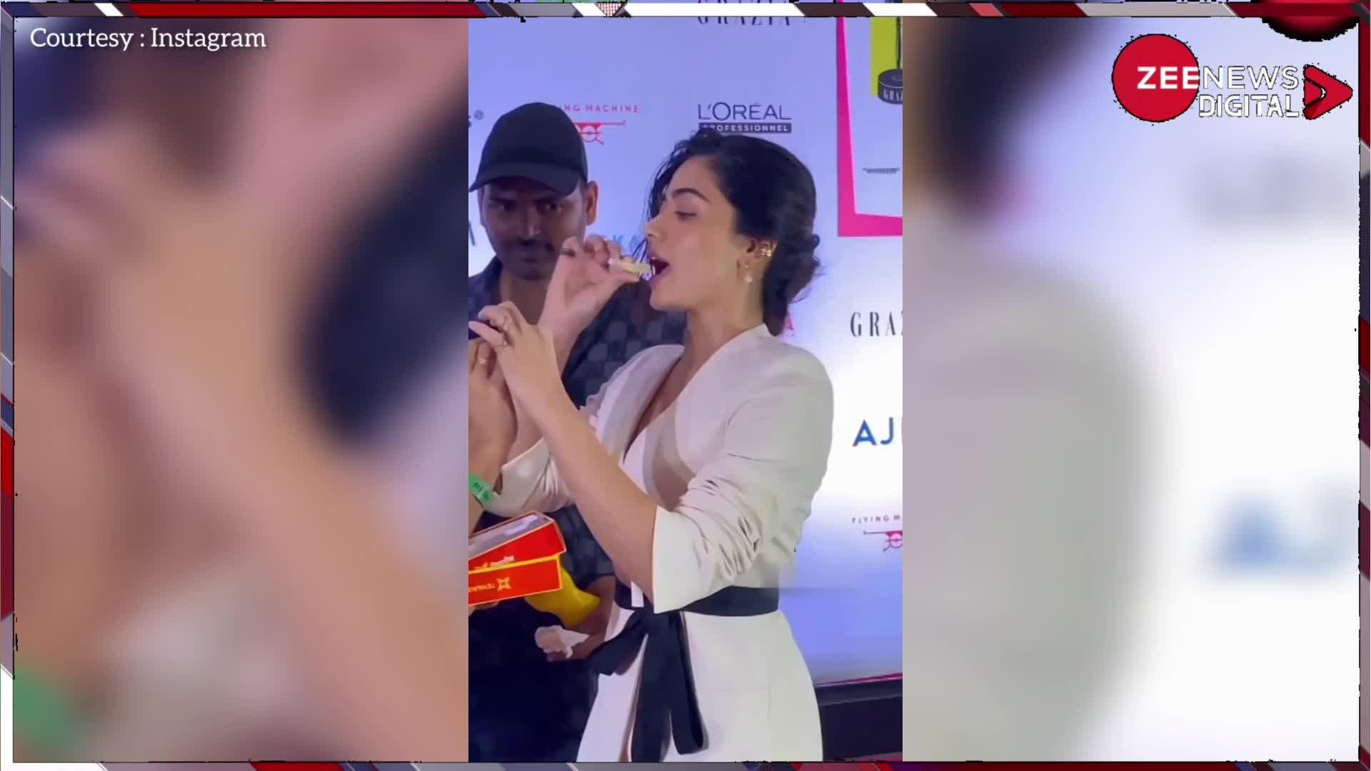 Rashmika Mandanna ने मुंह में रखी मिठाई को खाया ऐसे... देख लोगों ने कहा- 'हमें भी सिखा दो ये टैलेंट'...