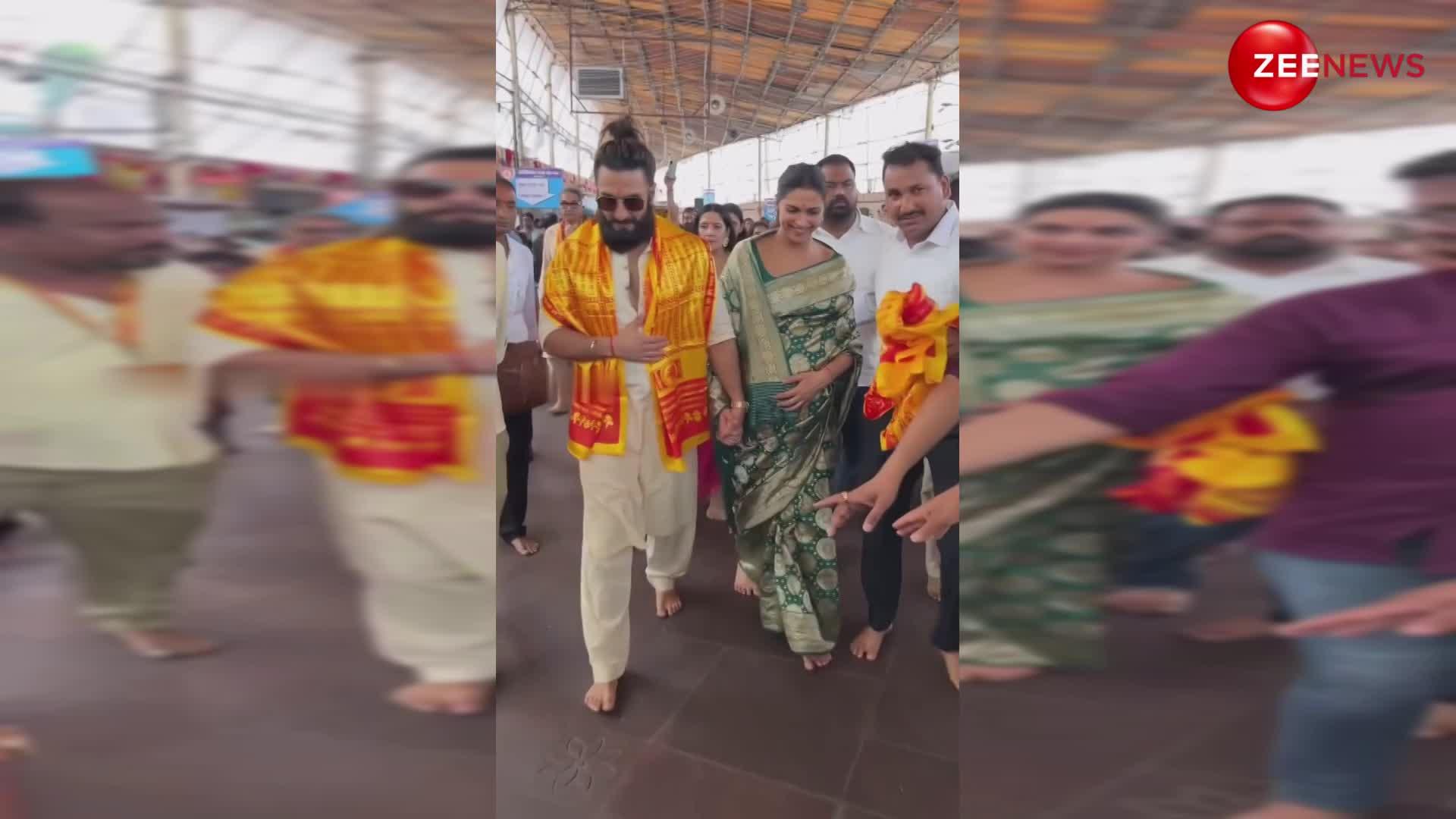 सिद्धिविनायक मंदिर में दर्शन करने पहुंचे पेरेंट्स-टू-बी Deepika Padukone और Ranveer Singh, देखें वीडियो