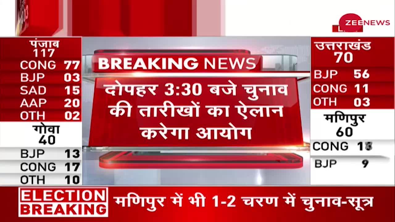 Assembly Election 2022: दोपहर 3:30 बजे चुनाव आयोग की प्रेस कॉन्फ्रेंस - होगा बड़ा ऐलान