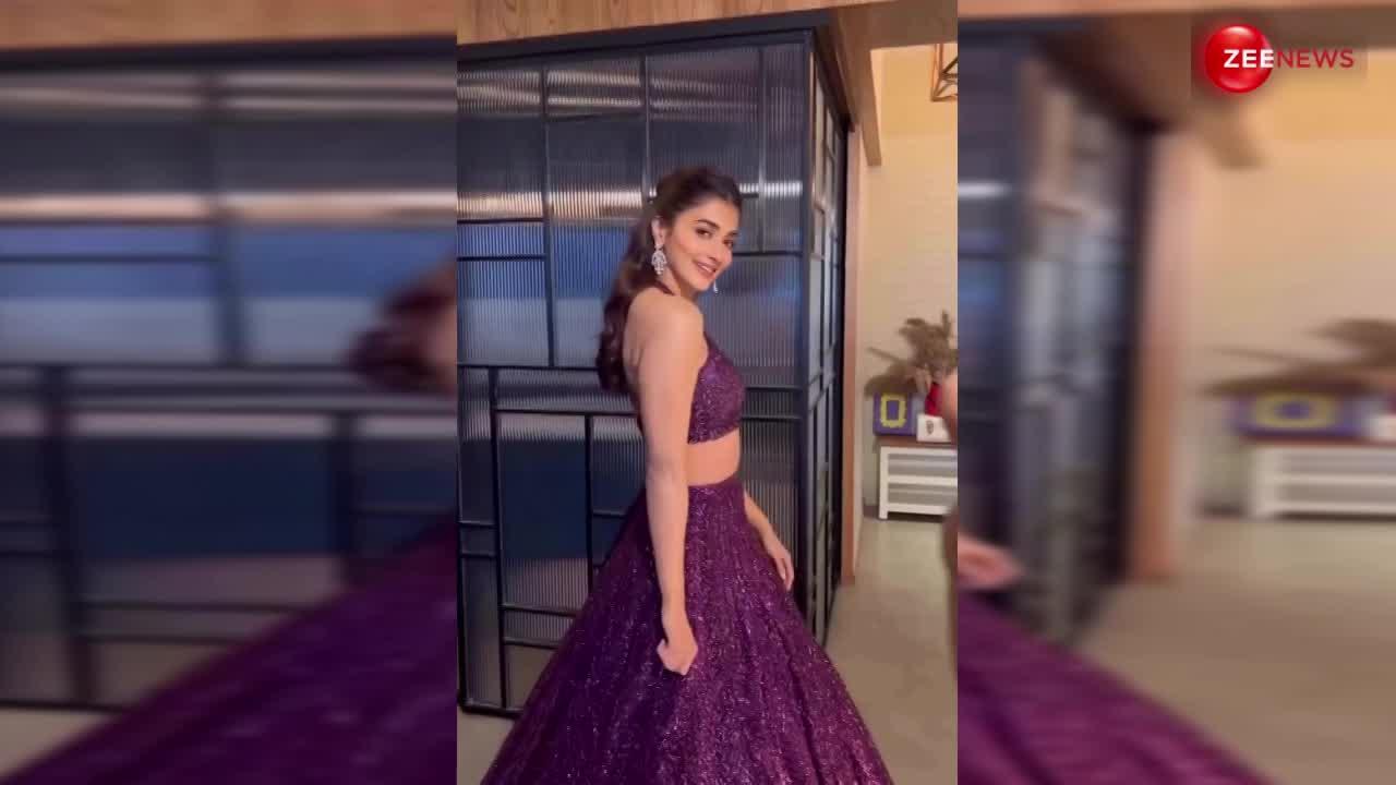 डीप नेक ब्लाउज पहन Pooja Hegde ने दिया एक से बढ़कर एक पोज, चॉकलेट बदन पर फिदा हुए लोग