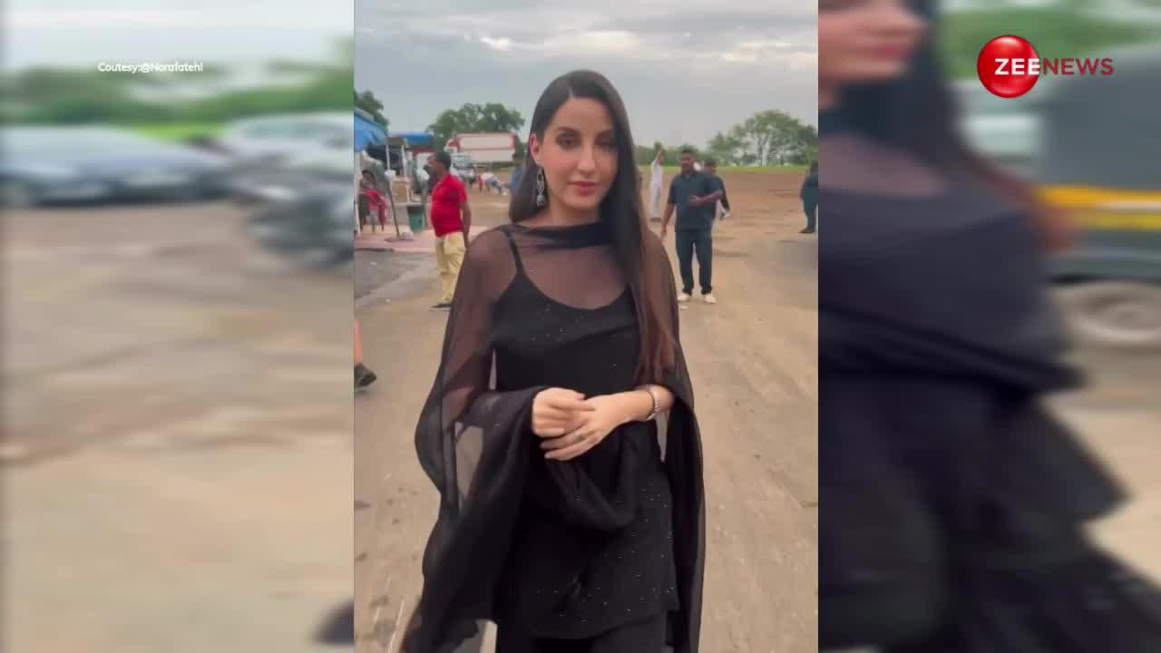 ब्लैक सूट पहन Nora Fatehi ने फॉलो किया मलाइका का वॉकिंग स्टाइल, वीडियो देख लोग बोले- कॉपी कैट