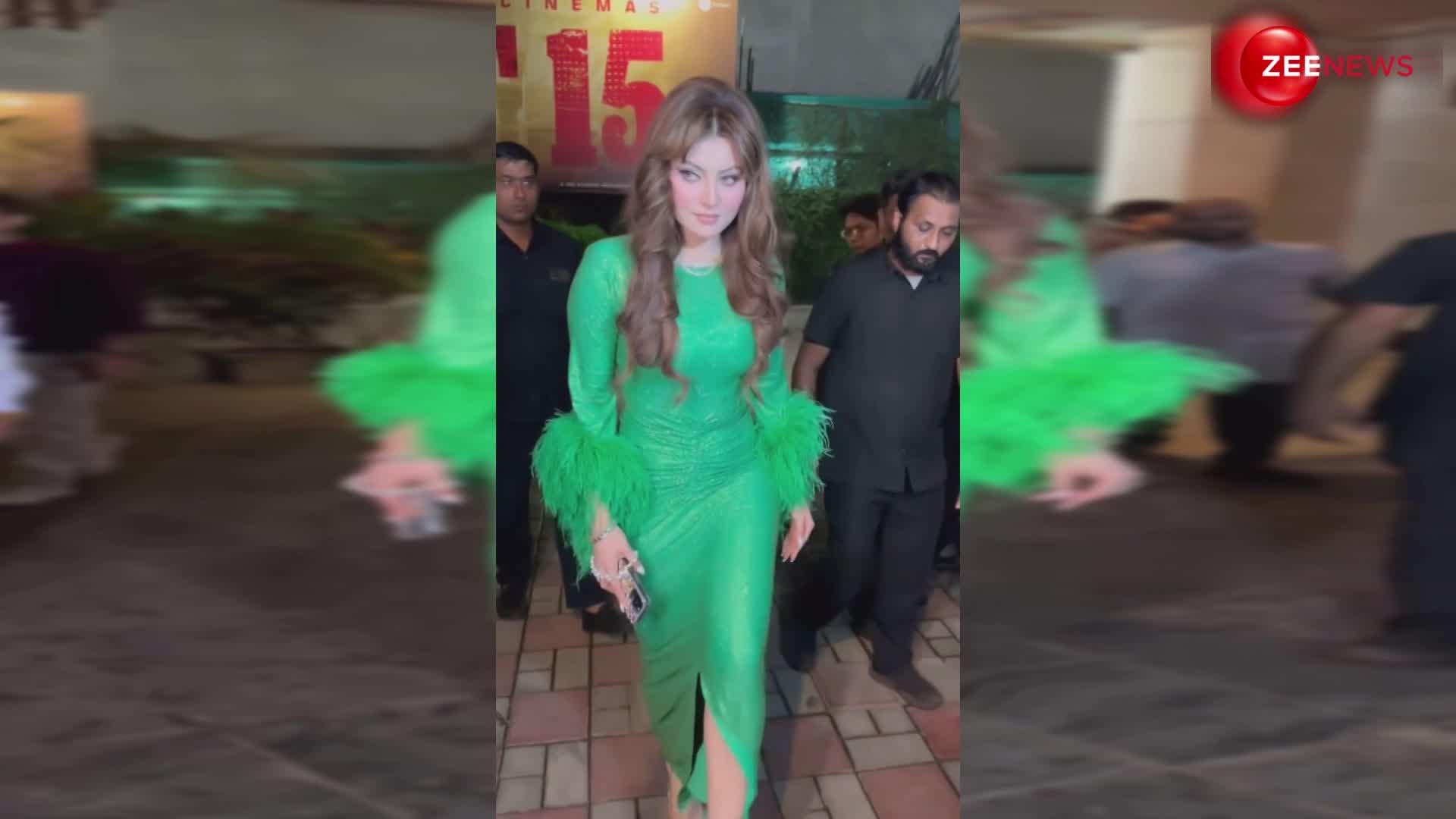 हाय! ग्रीन शिमरी ड्रेस में Urvashi Rautela ने बिखेरा जलवा, टिम्पटिंग लुक देख बढ़ गई फैंस की धड़कनें