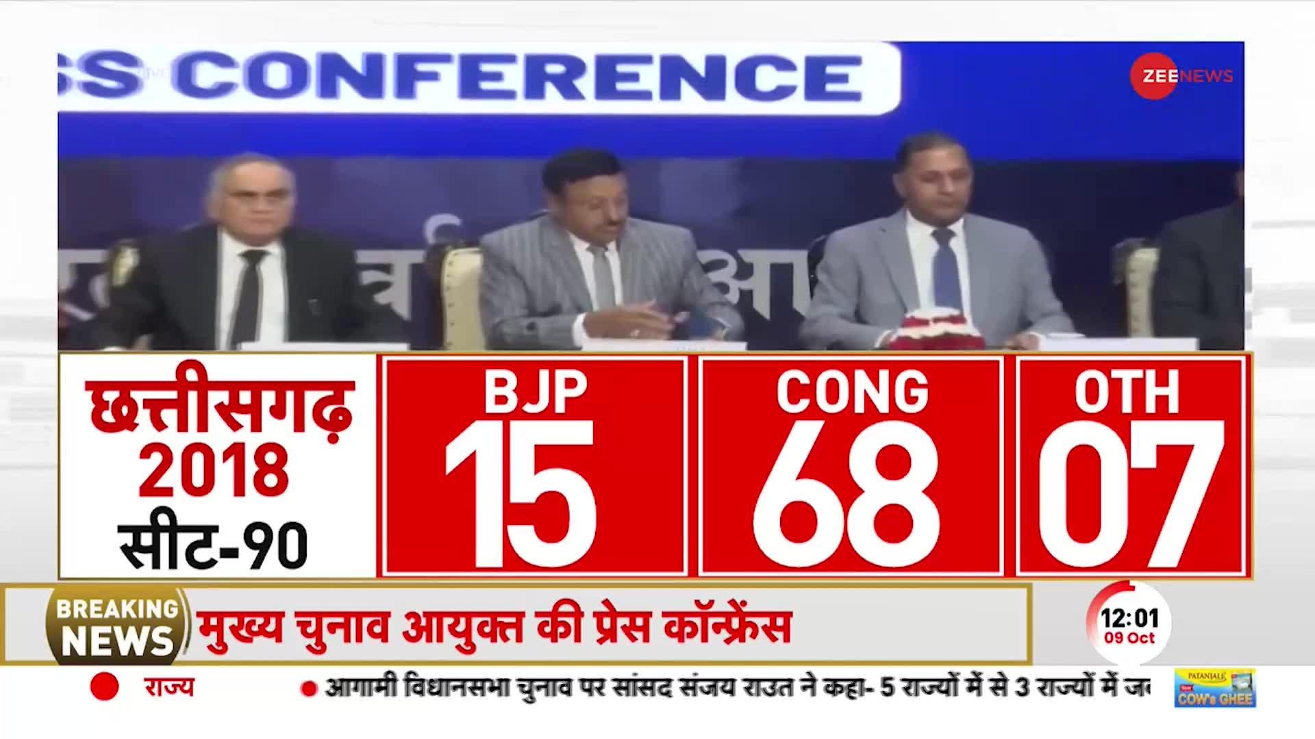 Election Commission PC: 5 राज्यों में चुनाव पर मुख्य चुनाव आयोग की  LIVE | Assembly Elections 2023