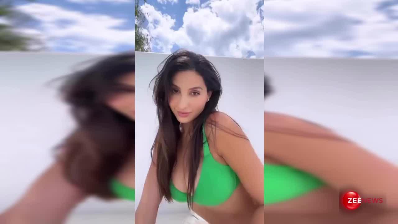 Nora Fatehi ने ग्रीन ब्रा पहन किया लोगों को पागल, मिलियन फैंस ने किया जोरदार कमेंट