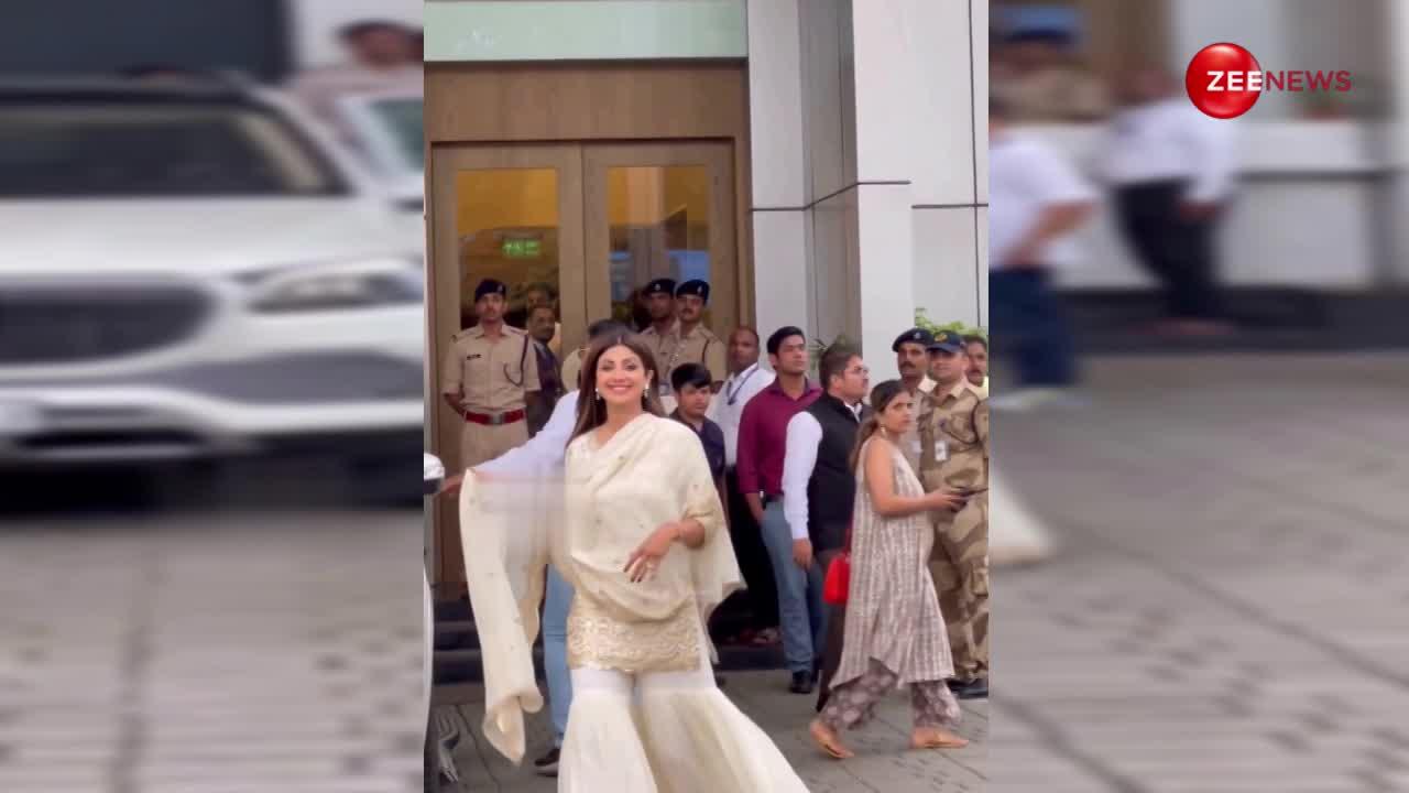 कार में फंसी Shilpa Shetty की चुन्नी, फिर हंसते-बलखाते कुछ इस अंदाज में आईं नजर; देख बौखलाए लोग