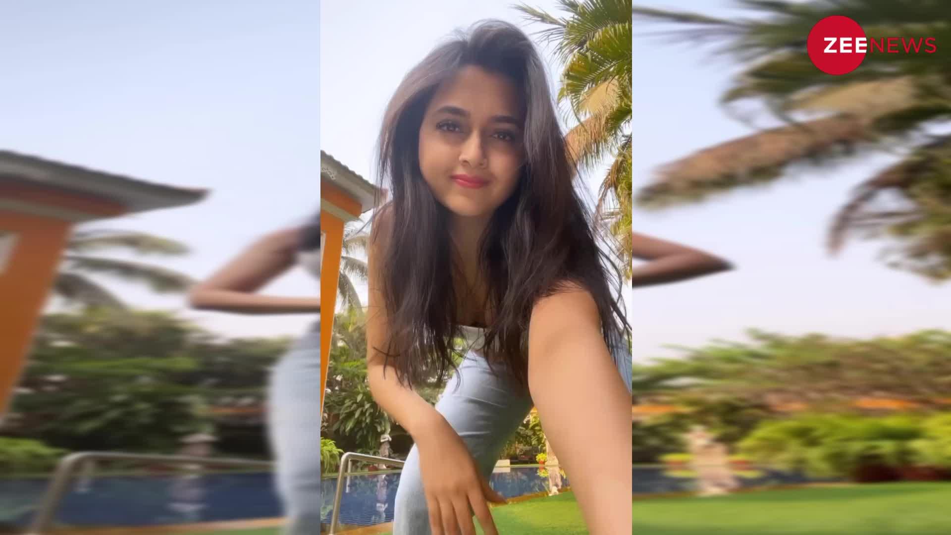 Tejasswi Prakash व्हाइट क्रॉप टॉप में लग रही हैं बेहद हॉट; देखें ये वायरल वीडियो