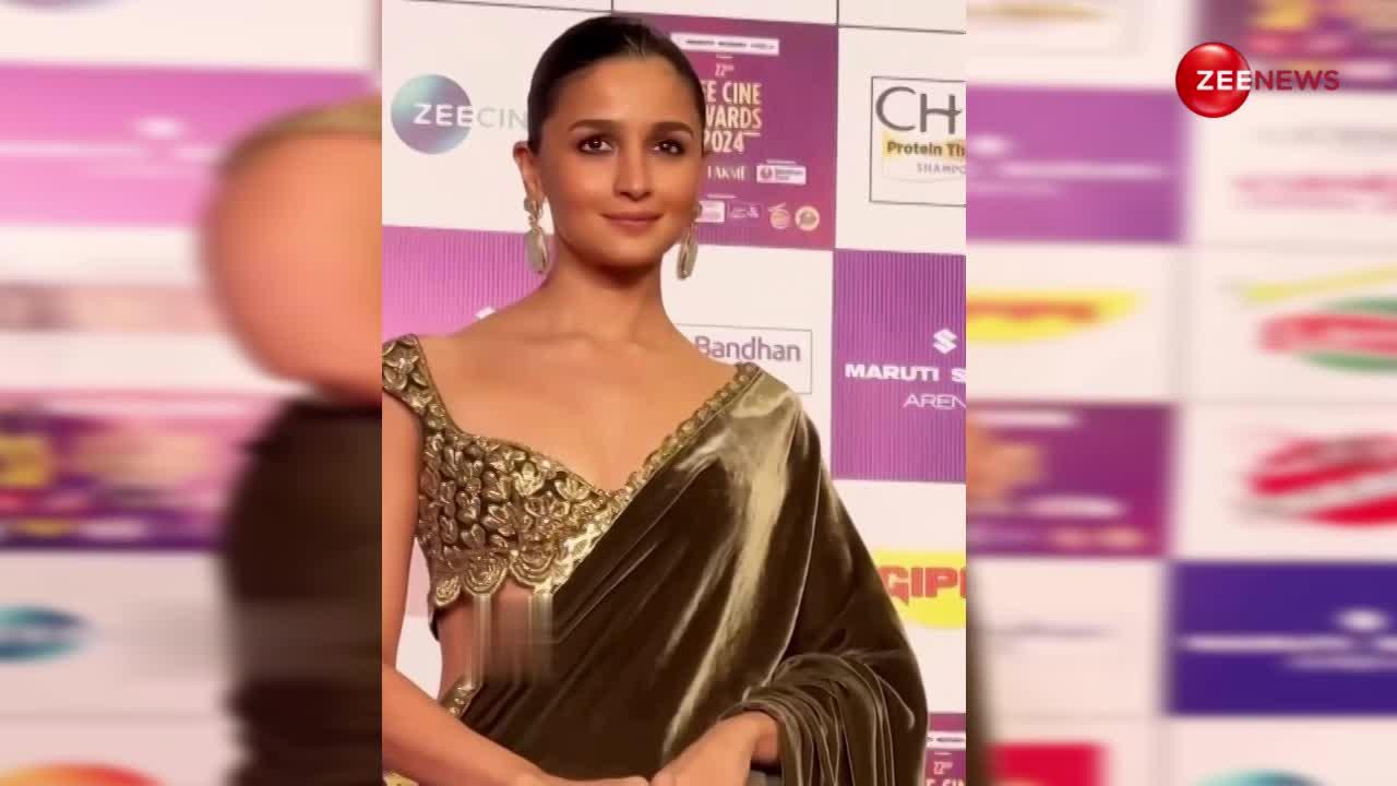 ग्रीन वेलवेट साड़ी और एलिगेंट लुक में Alia Bhatt ने लूटी महफिल, फैंस ने बांधे तारीफों के पुल