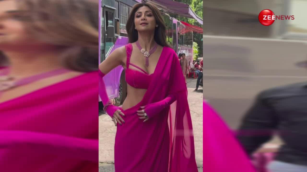 Shilpa Shetty ने पहनी हद से ज्यादा हॉट पिंक साड़ी, फैंस बोले- बेकरार करके हमें यूं न जाइए...