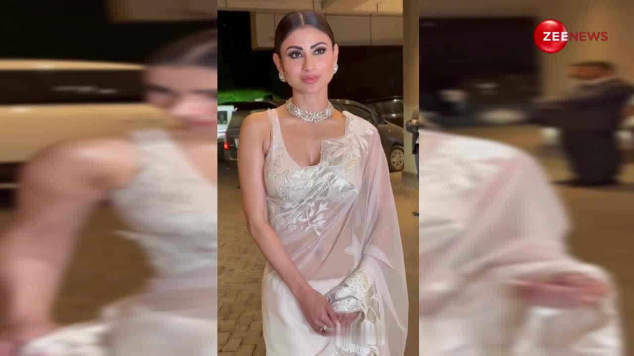 ऑफ व्हाइट साड़ी में Mouni Roy ने दिखाई अदाएं, बला की खूबसूरत हसीना देख मिनटों में पिघल जाएगा दिल