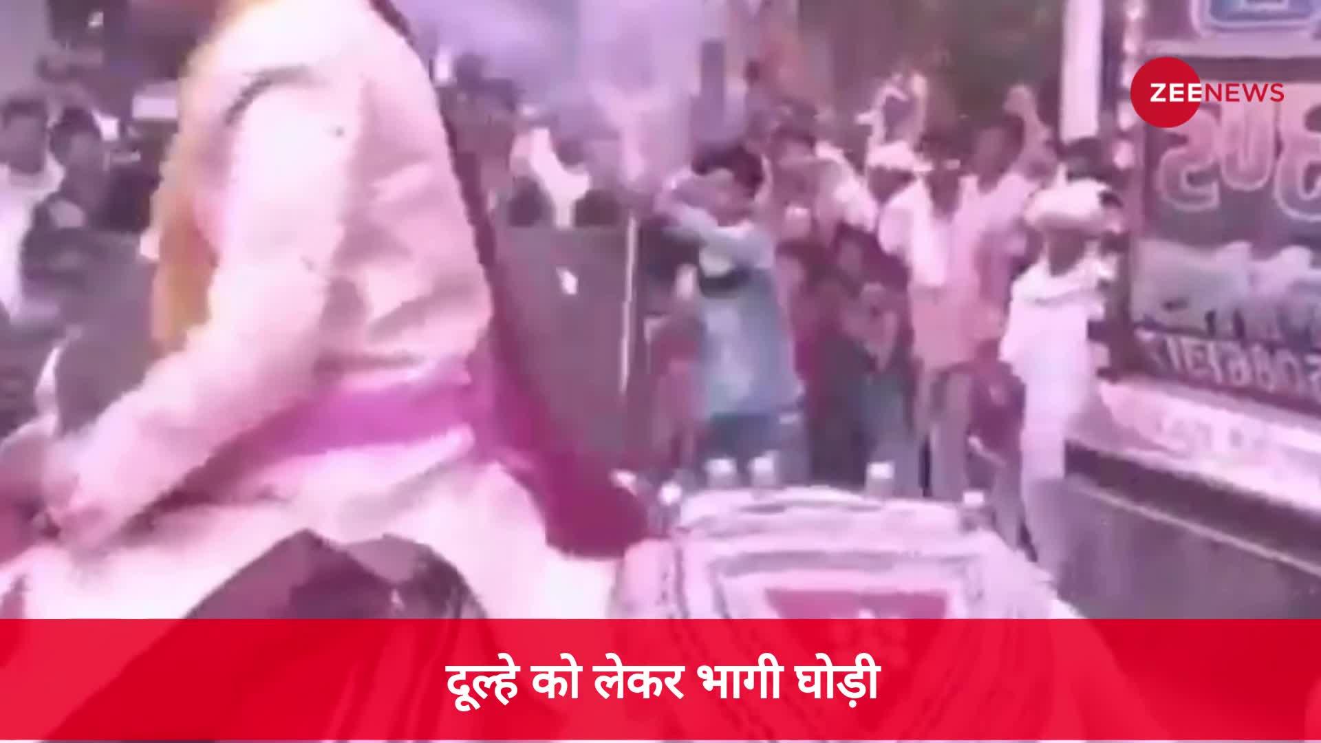 दूल्हे को लेकर भागी घोड़ी