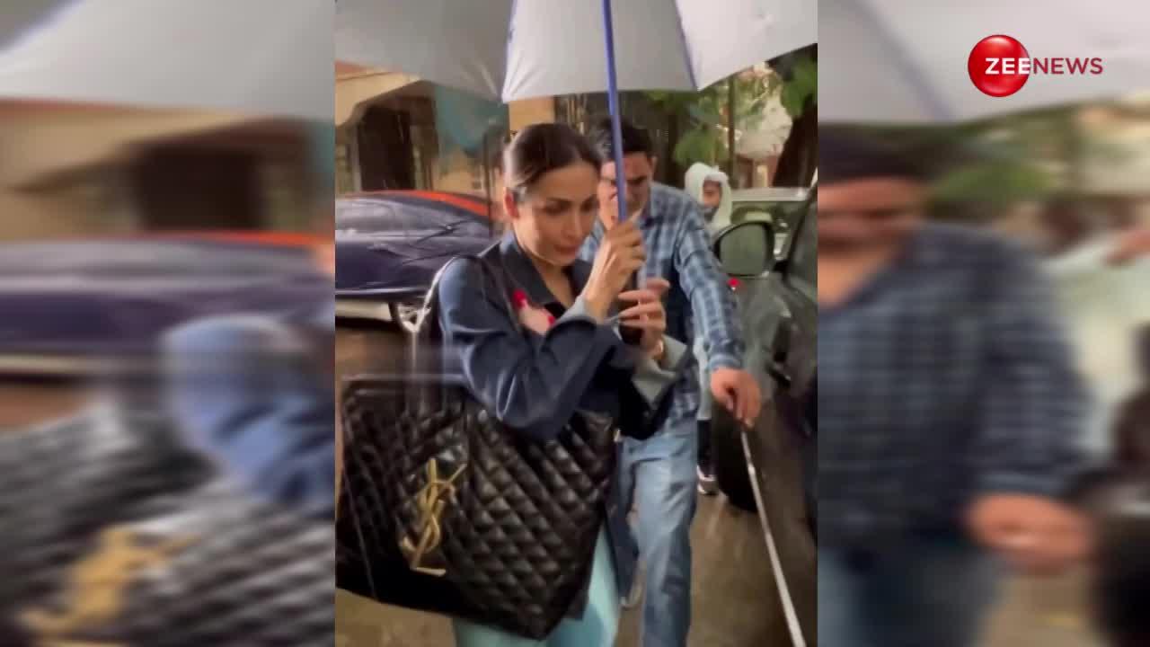 बारिश के पानी में भीगकर Malaika Arora ने गीला किया स्किनी आउटफिट, जिसको देख लोग बोले-दीदी हमेशा दिन बना देती है