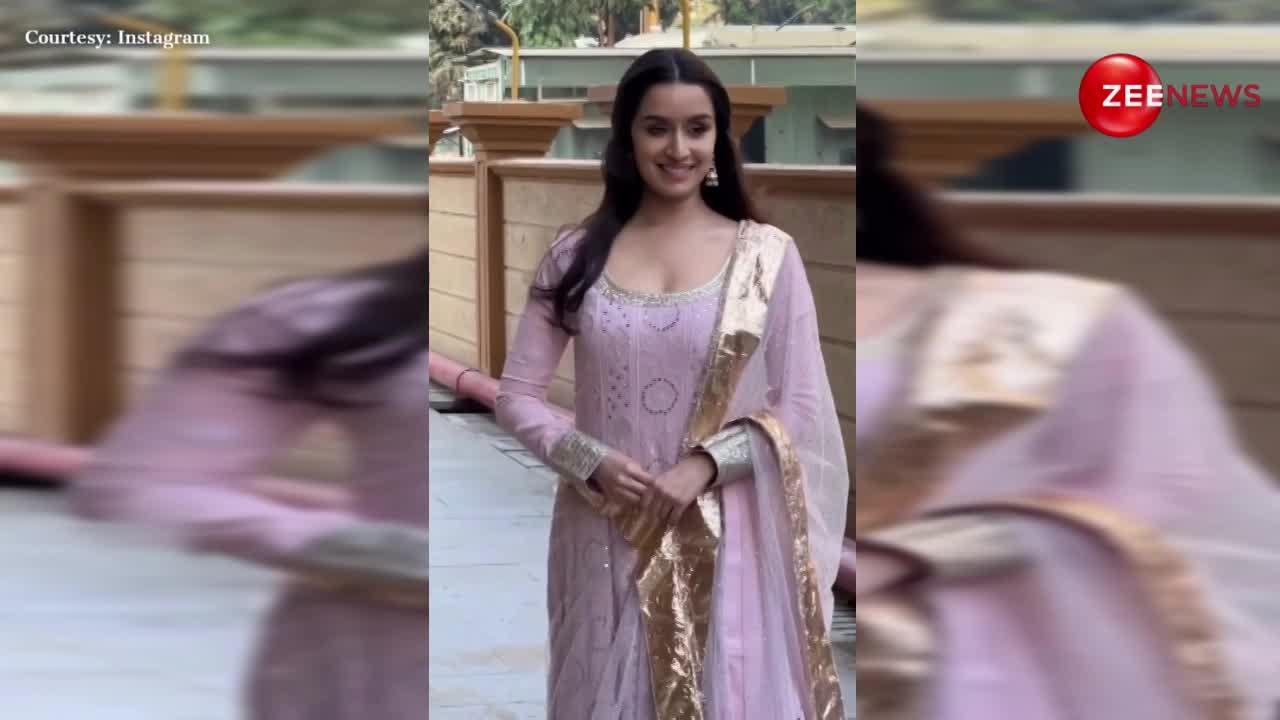 अनारकली सूट में Shraddha Kapoor लगीं बला की खूबसूरत, क्यूटनेस देख दिल हार बैठे फैंस