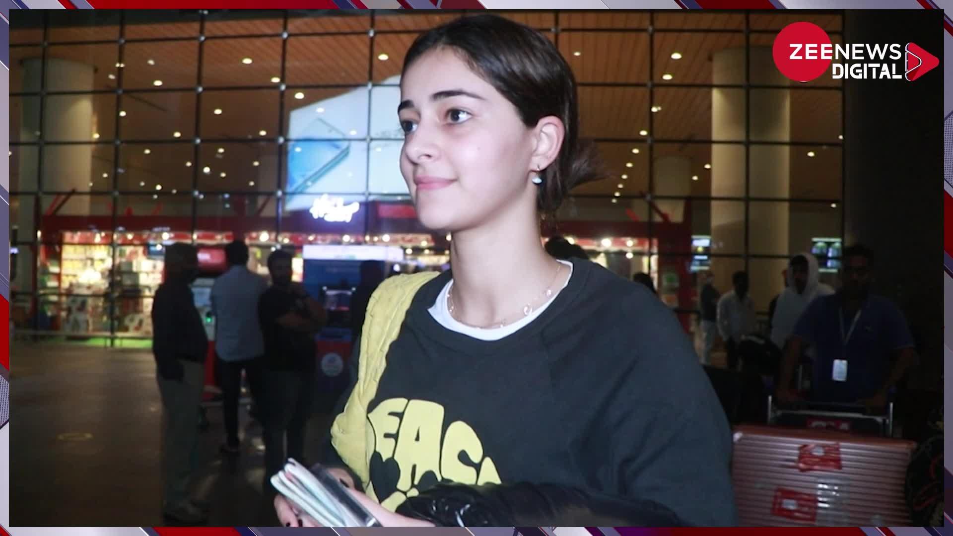 Ananya Panday को देख पैपराजी ने खो दिए होश, एक्ट्रेस बोली 'संभाल कर...'