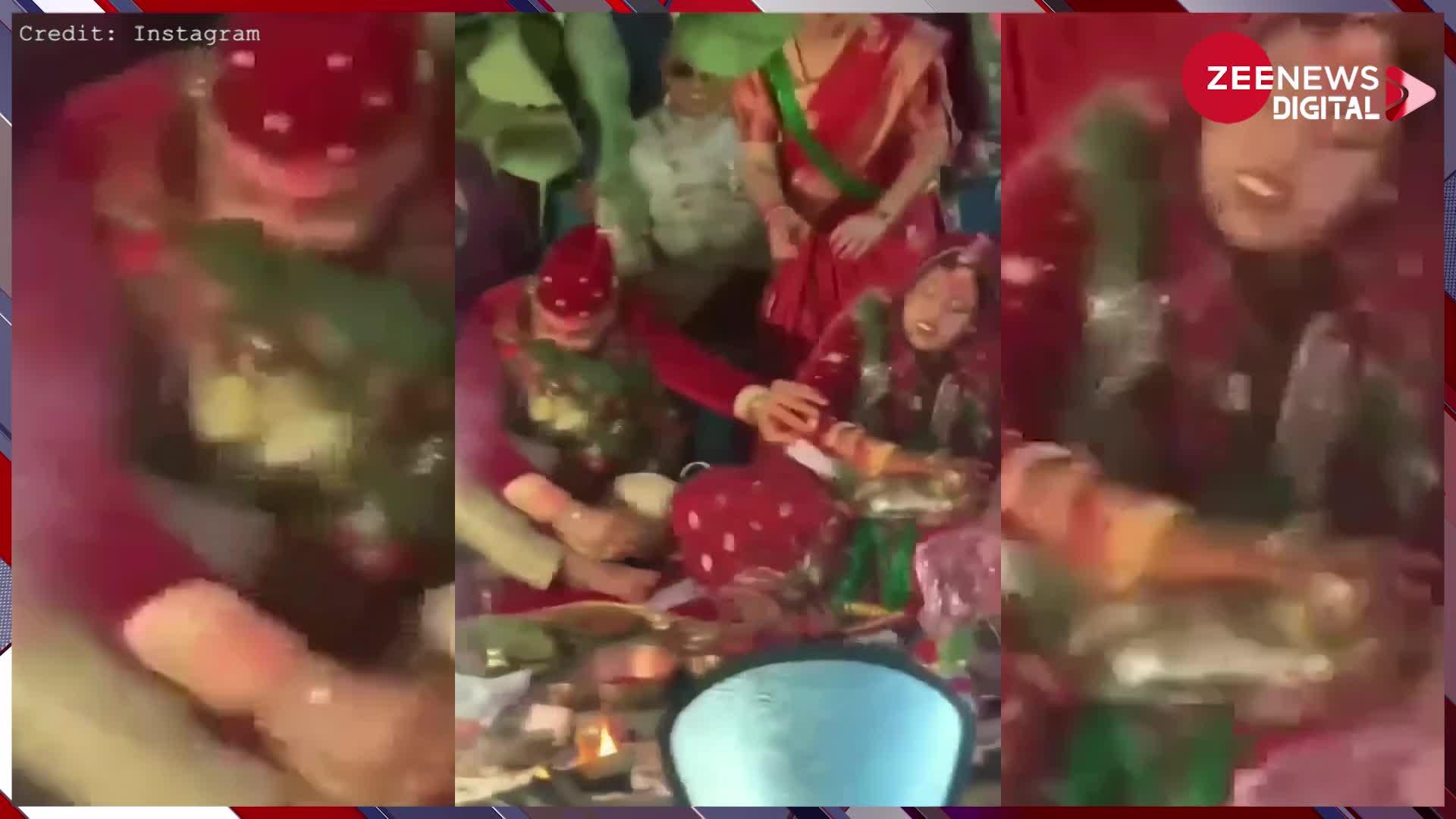 Viral Wedding: शादी के मंडप में अचानक आपस में भिड़े दूल्हा-दुल्हन, जमकर एक दूसरे पर बरसाए लात-घूंसे