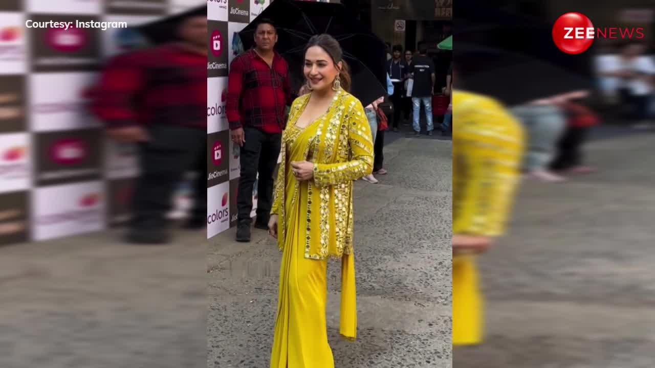 सूरजमुखी का फूल बनकर निकलीं Madhuri Dixit, वीडियो देख भौंरे बने फैंस