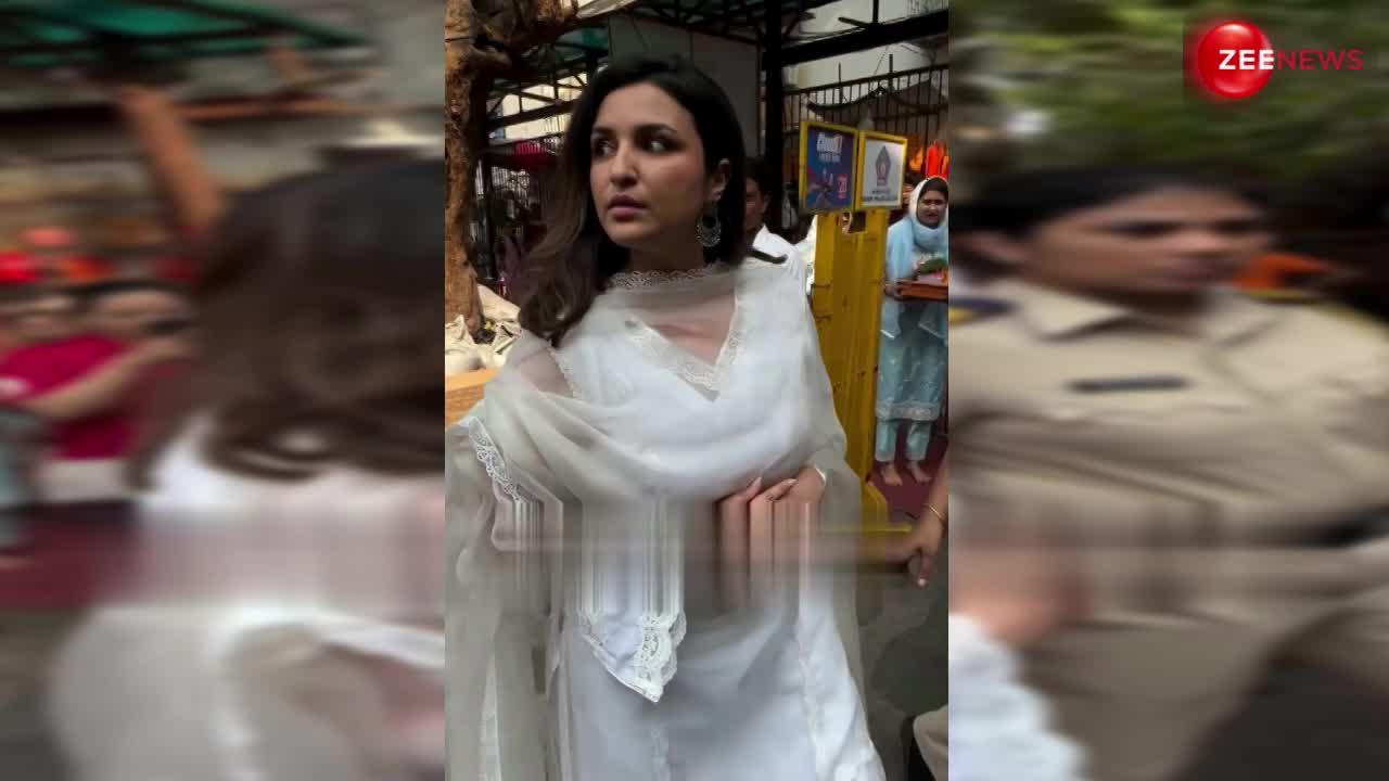 सिद्धिविनायक माथा टेकने पहुंची Parineeti Chopra, सिंपल सूट-सलवार में लगीं बेहद खूबसूरत