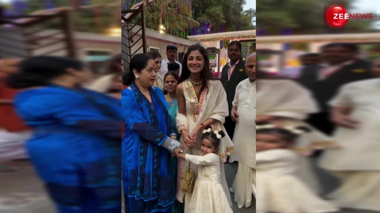 लाडली Samisha के साथ ट्विनिंग करती हुई नजर आईं Shilpa Shetty, साथ लगाए 'जय श्री राम' के नारे