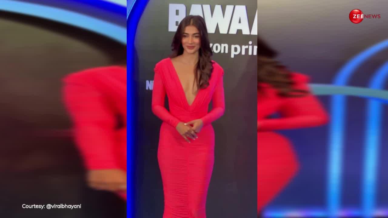 Pooja Hegde ने हद से ज्यादा डीपनेक ड्रेस पहन दिखाया क्लीवेज, देखते ही अंगड़ाई लेने लगे चाहने वाले