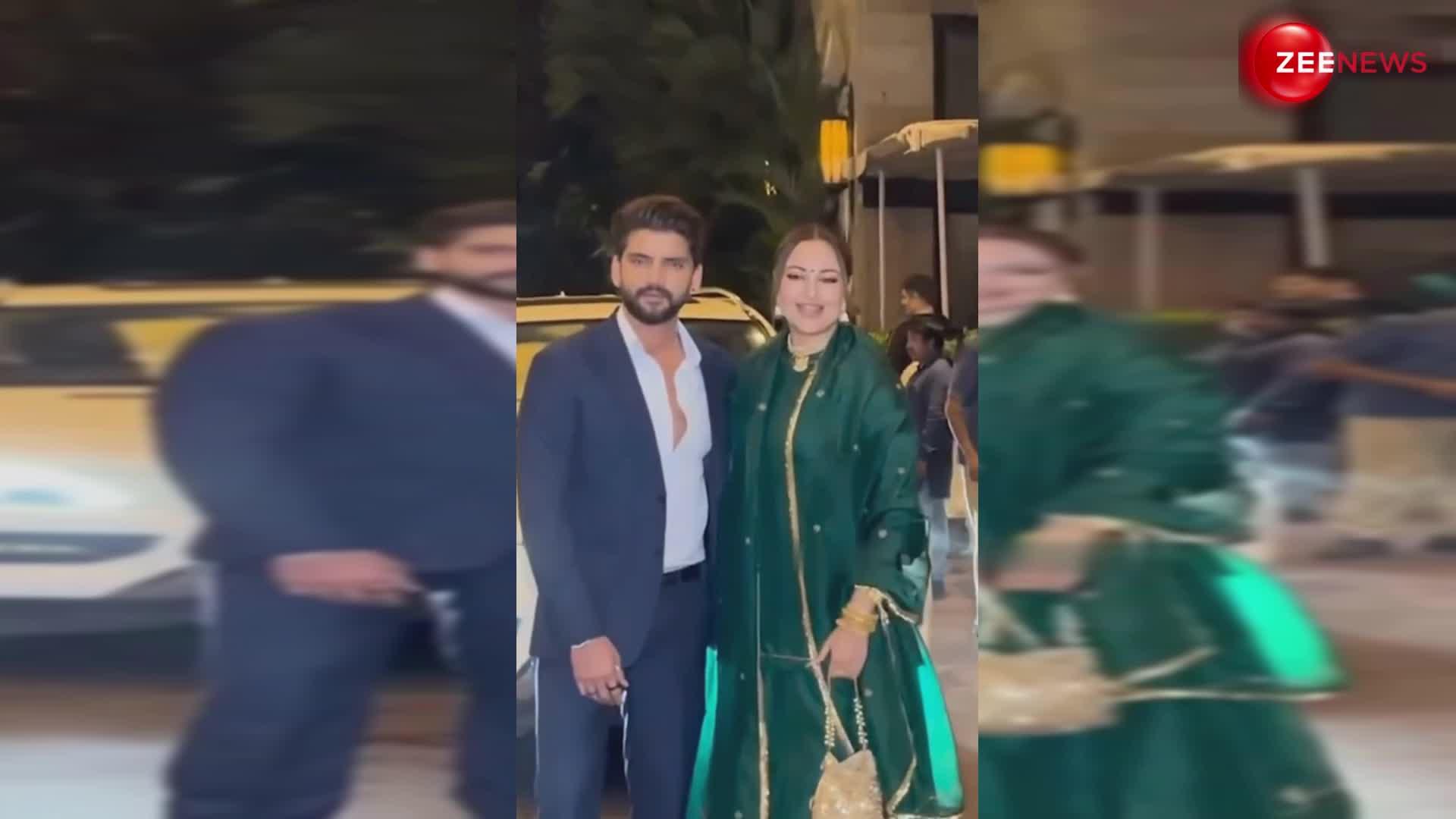 शादी से पहले एक साथ स्पॉट हुए Sonakshi Zaheer Iqbal, फैंस ने दी दिल-खोलकर बधाई, देखें वायरल VIDEO