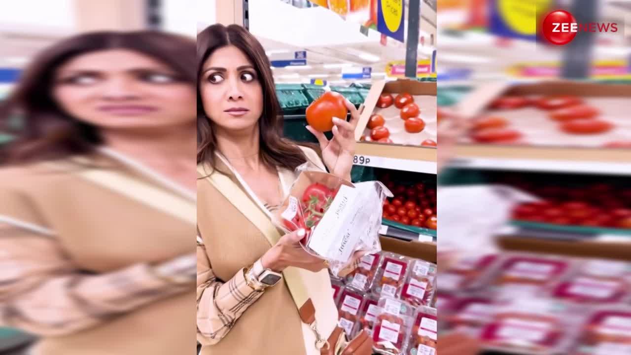 टमाटर के दाम से पेरशान होकर मॉल के बीचों बिच Shilpa Shetty ने की ऐसी हरकत