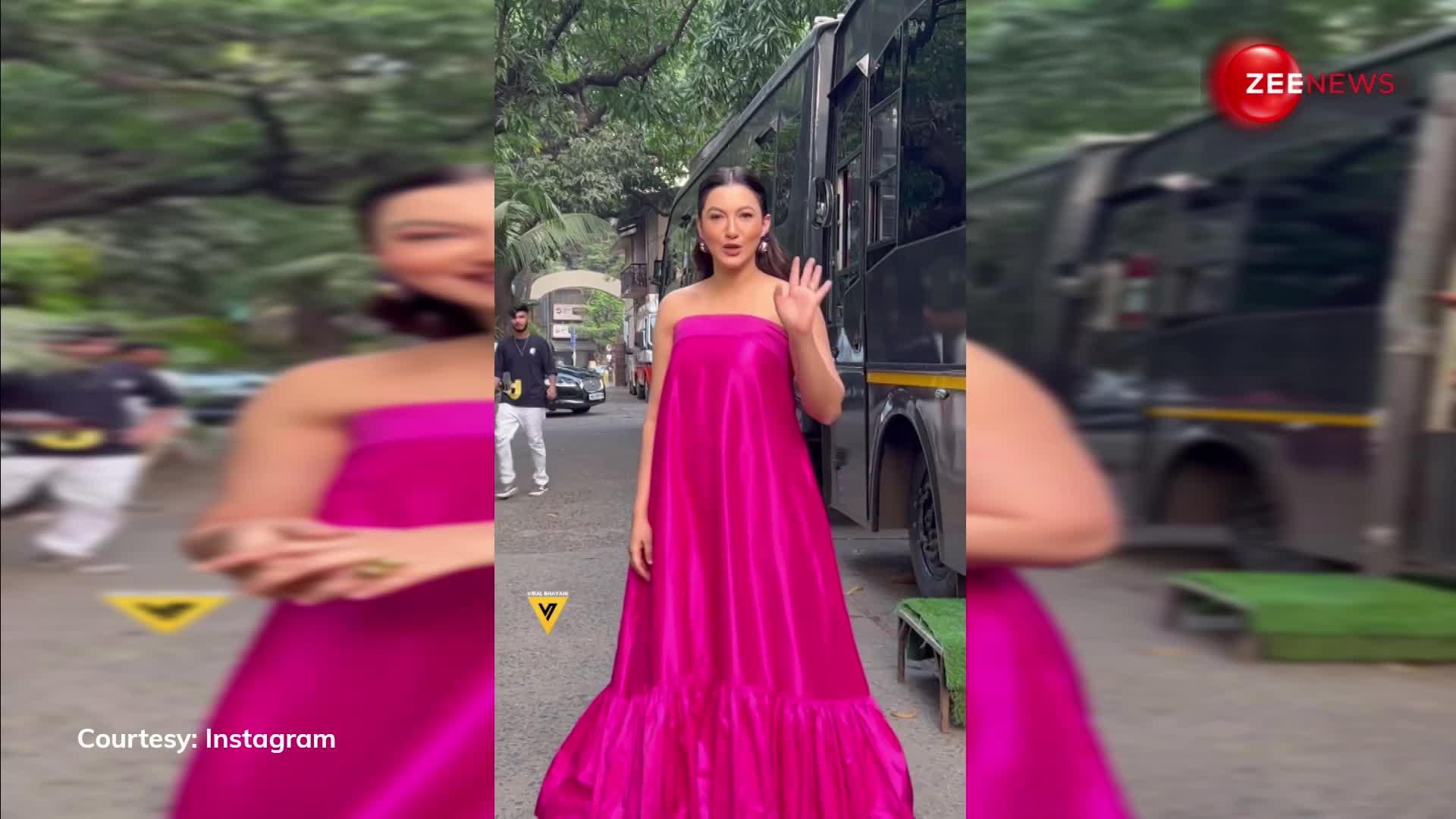 Gauahar Khan पिंक ड्रेस में आईं नजर, ऑफ शोल्डर गाउन में उड़ाई लोगों की नींद