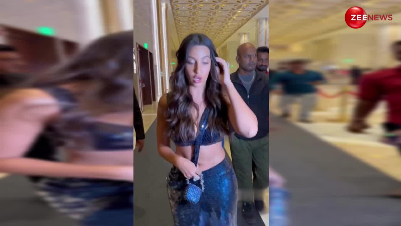 Nora Fatehi ने लपेटी ऐसी धोती, मुंह के बल गिरते-गिरते बचीं; होने वाली थी Oops Moment का शिकार