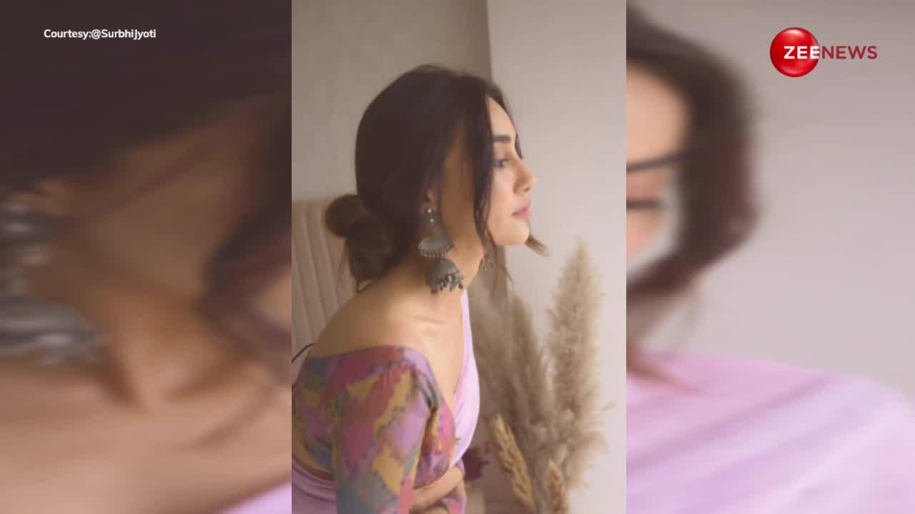 Surbhi Jyoti ने साड़ी पहनकर दिखाई सादगी, तो ट्रोल्स बोले-फेस पर बहुत पिंपल्स है मेकअप करो