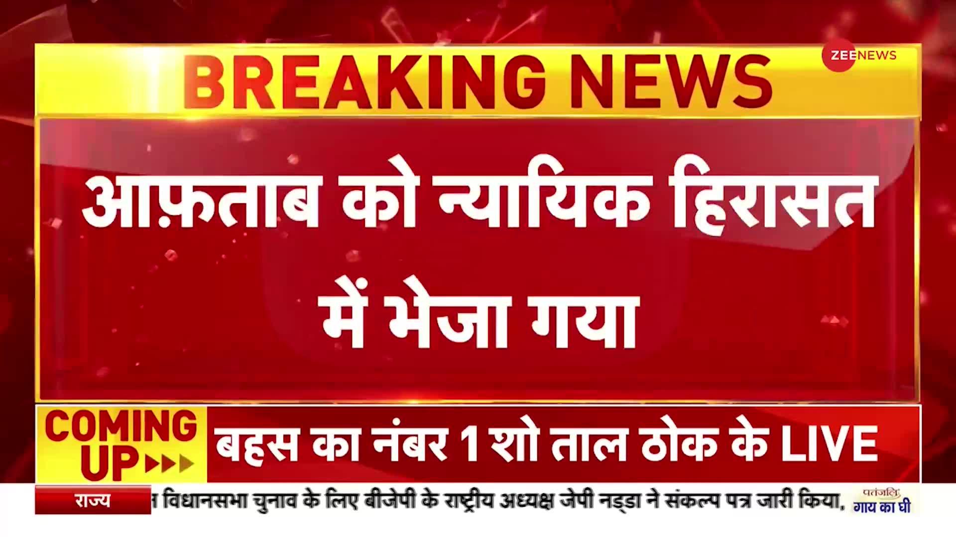 Shraddha Murder Case: श्रद्धा हत्याकांड में बड़ी खबर, 13 दिन की न्यायिक हिरासत में भेजा गया आफताब