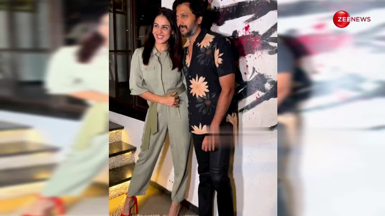 Ritesh Deshmukh ने पत्नी Genelia D'Souza के साथ दिया ऐसा लुक, फैंस बोले जोड़ी हो तो ऐसी