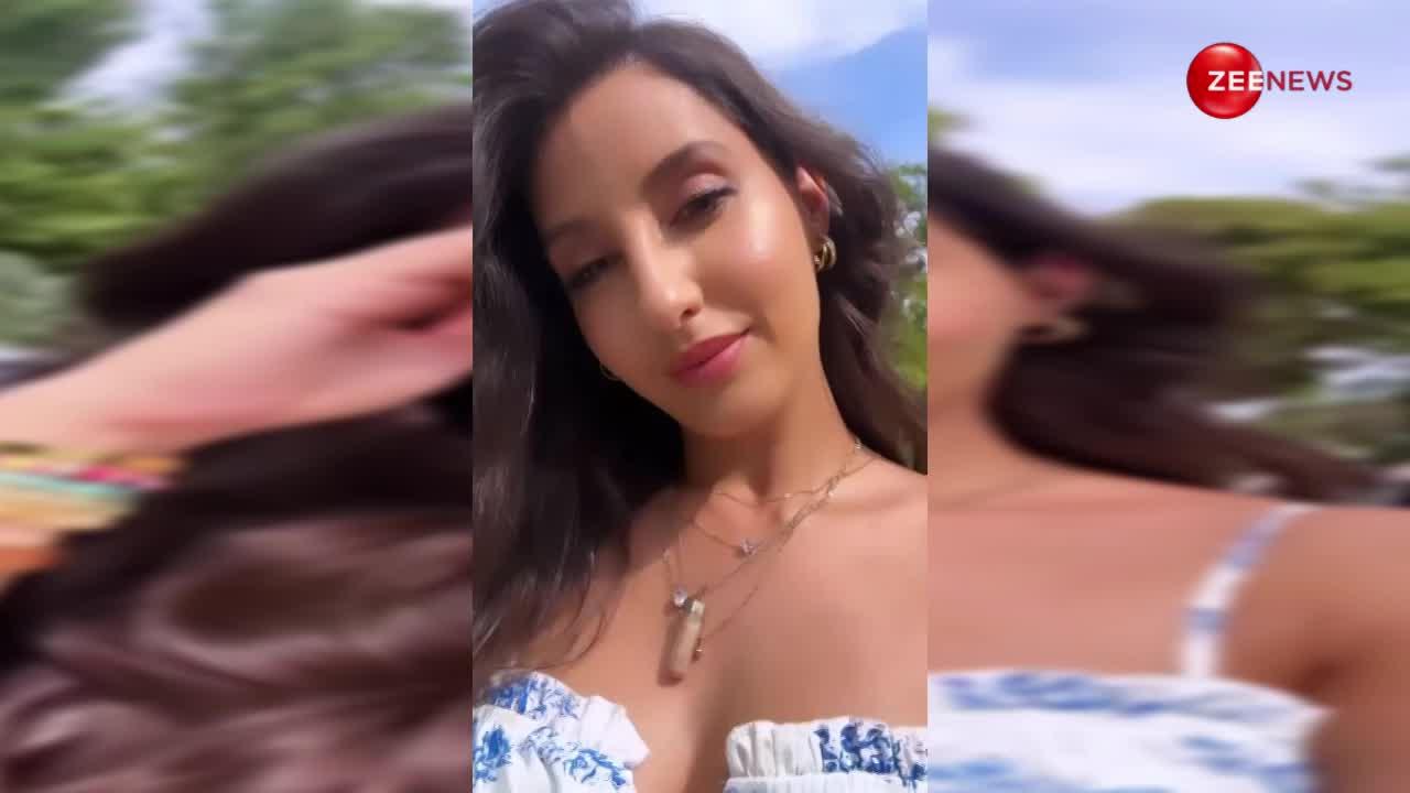 रिवीलिंग टॉप पहन Nora Fatehi ने बनाया गजब का वीडियो, एक ही जगह ठहर गई लोगों की निगाहें