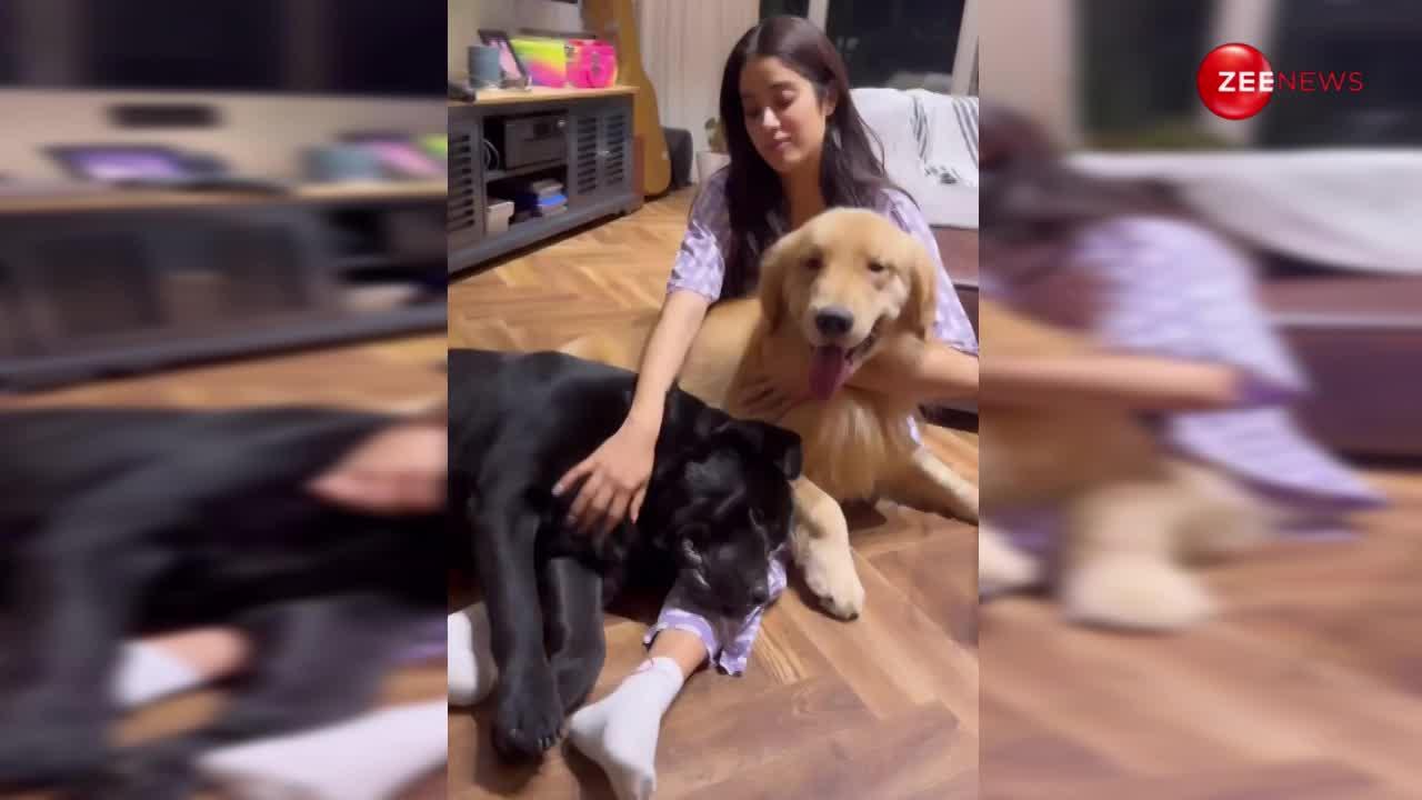 Janhvi Kapoor अपने डॉगी को किस करते आईं नजर, फैंस बोले- काश! इस कुत्ते की जगह हम होते