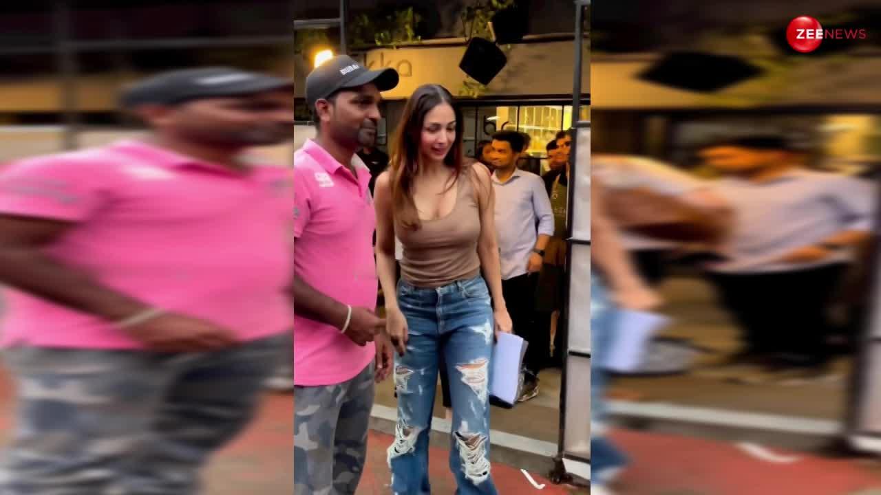 हद से ज्यादा फटी हुई पैंट पहनकर आईं Malaika Arora, फिर डर-डरकर फैन के साथ सेल्फी लेने लगीं तो हुईं ट्रोल