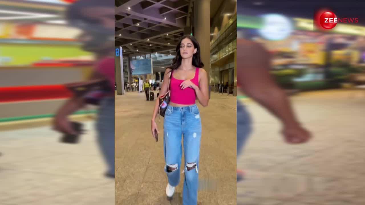 एयरपोर्ट पर ऐसी फटी हुई जीन्स पहन स्पॉट हुईं Ananya Panday, लोग बोले- कम से कम तुम तो बेशर्म मत बनो!