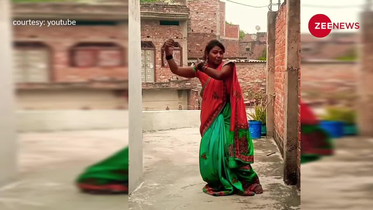 गलियारे में छुप गई Desi Bhabhi, फिर Khesari Lal के Song पर किया दिल लुटने वाला डांस