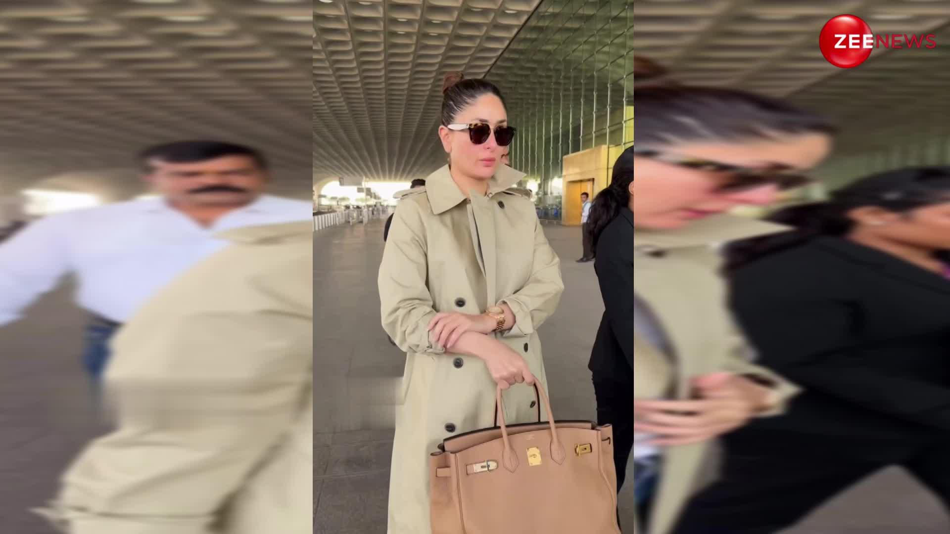 लॉन्ग ब्लेजर पहन एयरपोर्ट में एंट्री लेती नजर आईं Kareena Kapoor, बॉसी लुक देख हैरान रह गए फैंस