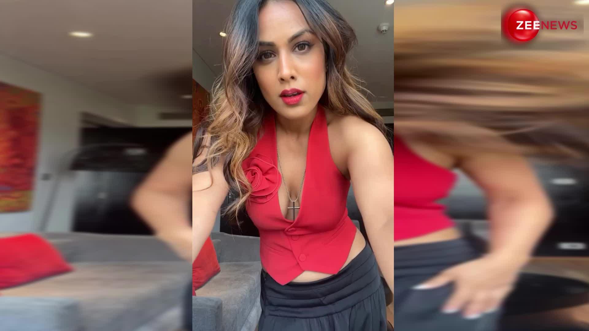 रेड रिवीलिंग टॉप पहन Nia Sharma ने दिखाया ऐसा डांस कि नजरें हटाना हुआ मुश्किल