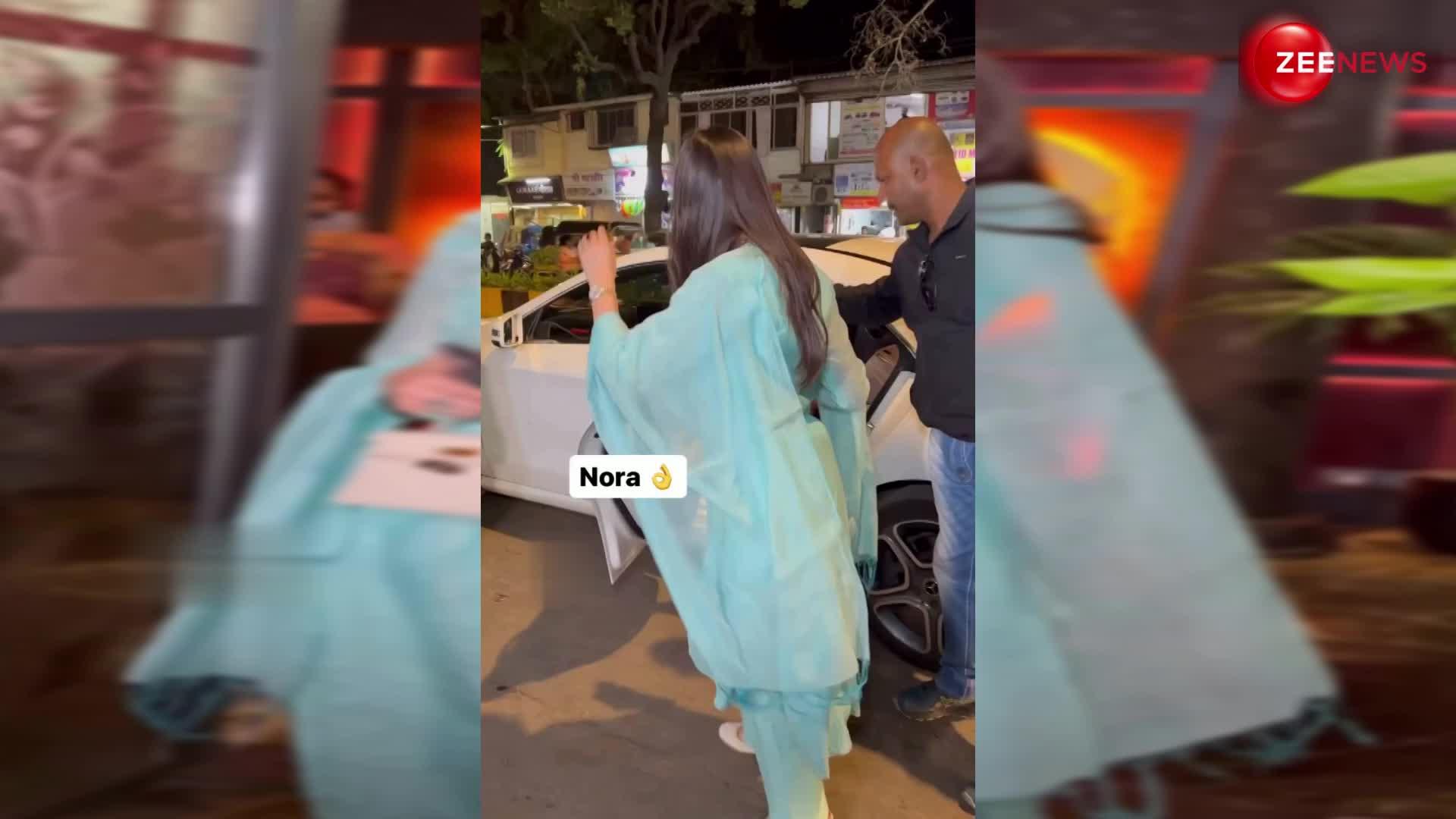 स्काई ब्लू सूट में नजर आईं Nora Fatehi अदाएं, देख ठहर जाएंगी आपकी सांसें